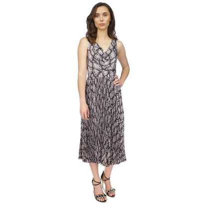 Women's Anaconda Printed Pleated Midi Dress