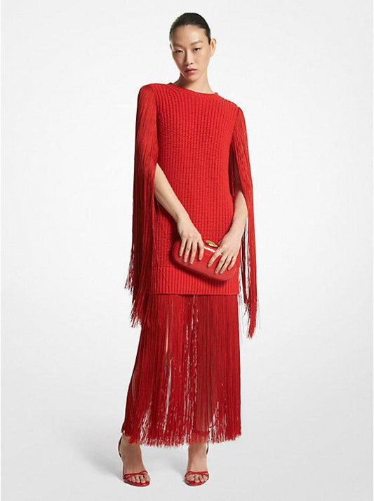 Cashmere Fringed Dress