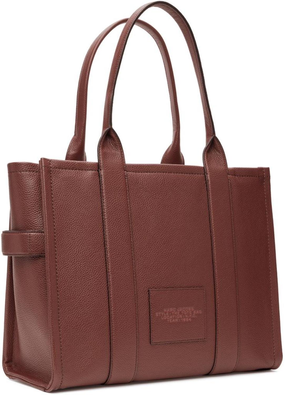 Burgundy 'The Leather Large Tote Bag' Tote