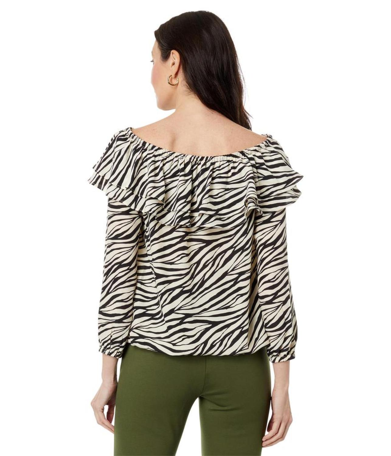 Tiger Ruffle Top