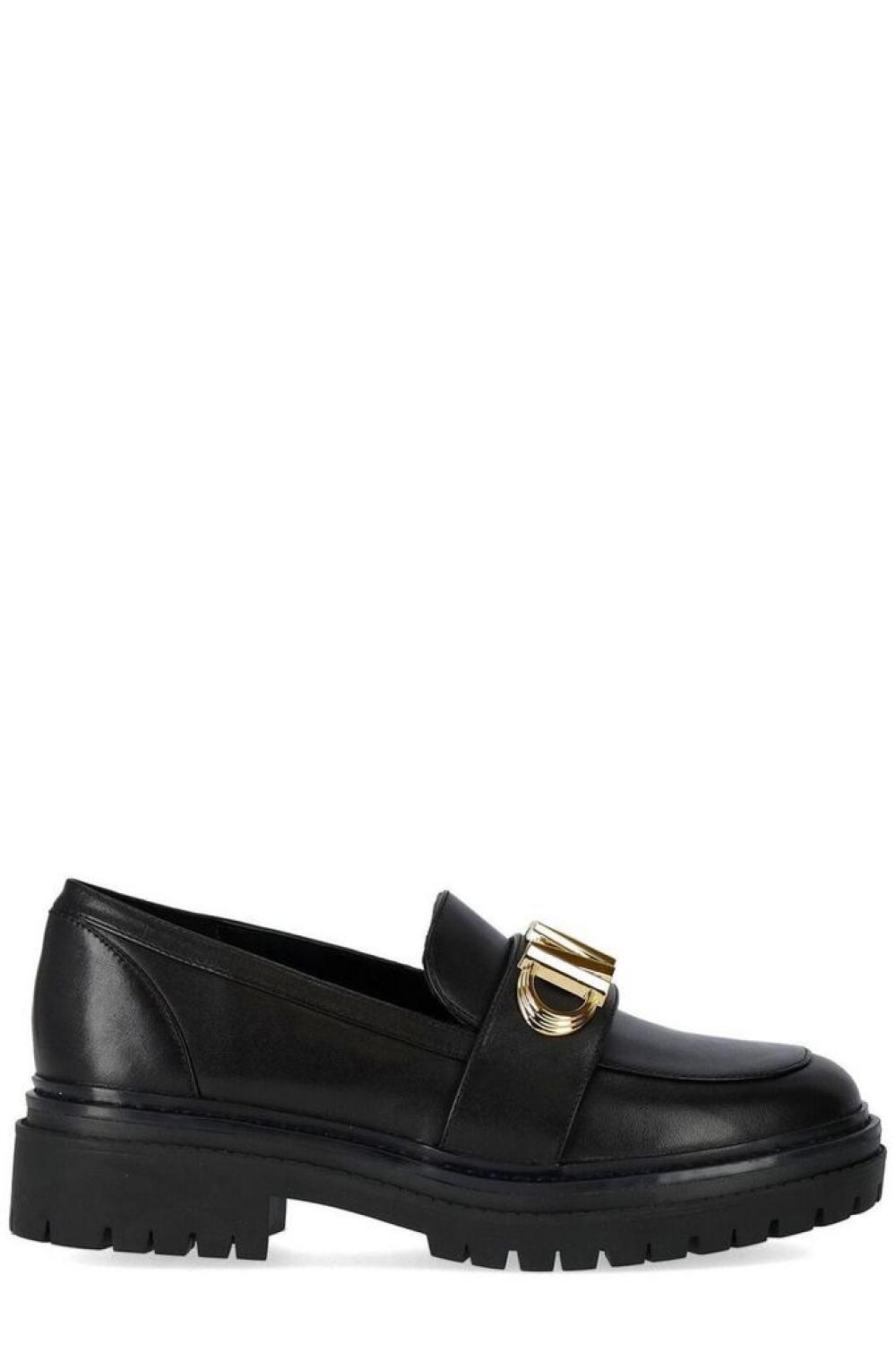 Michael Michael Kors Logo Plaque Slip-On Loafers