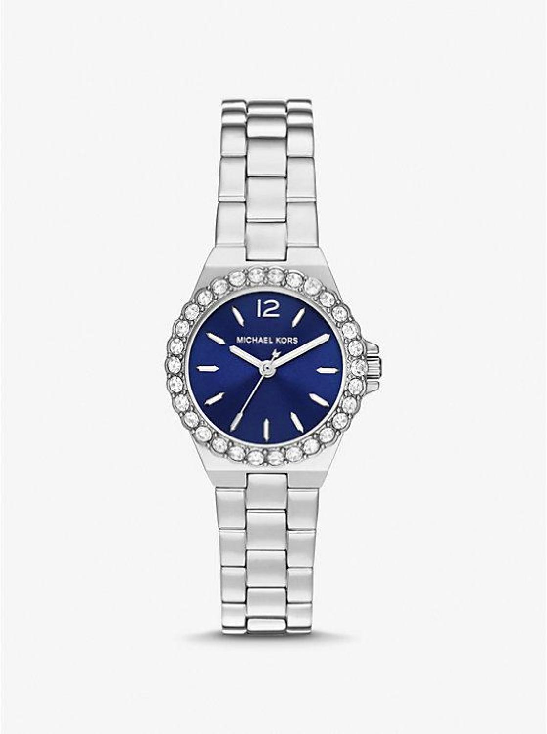 Mini Lennox Pavé Silver-Tone Watch