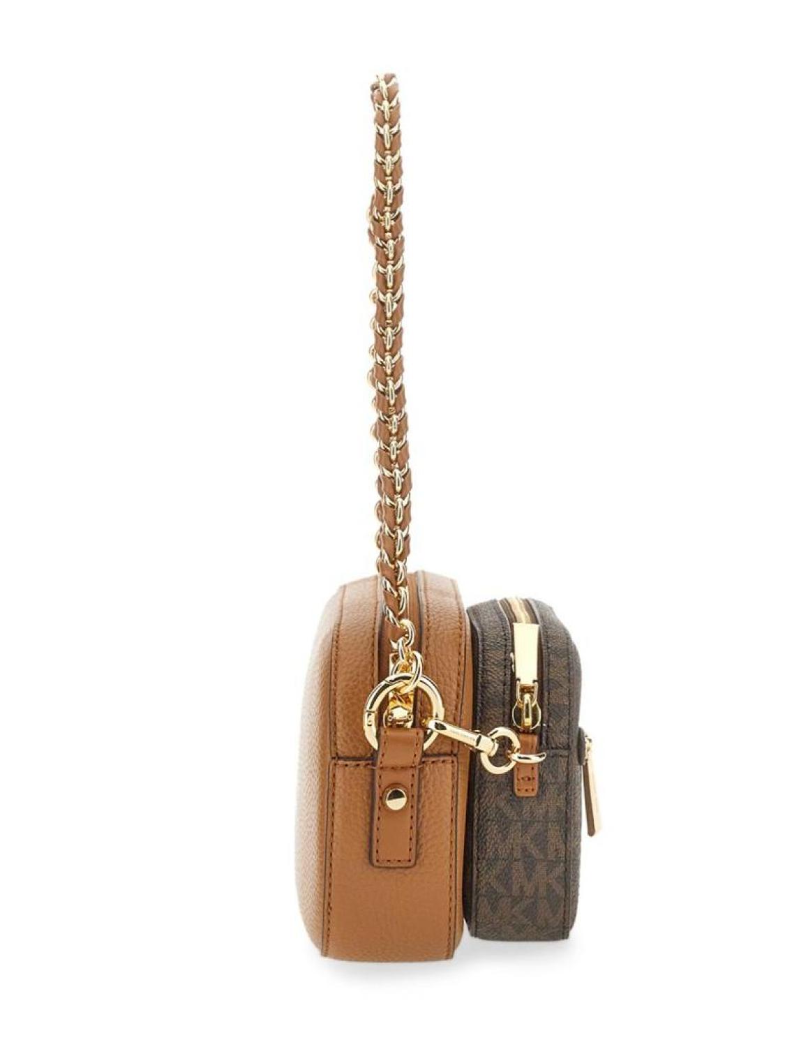 Michael Michael Kors Jet Set Logo Plaque Zip-Up Crossbody Bag