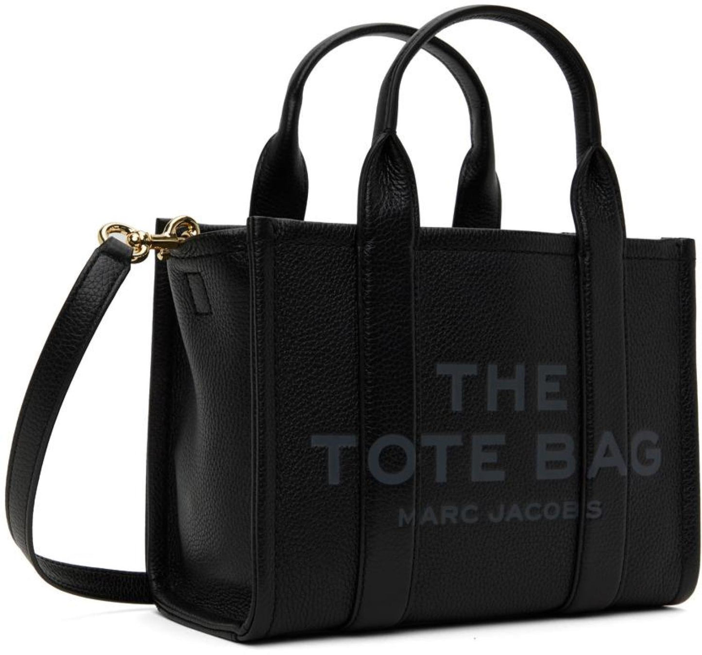 Black 'The Leather Small Tote Bag' Tote