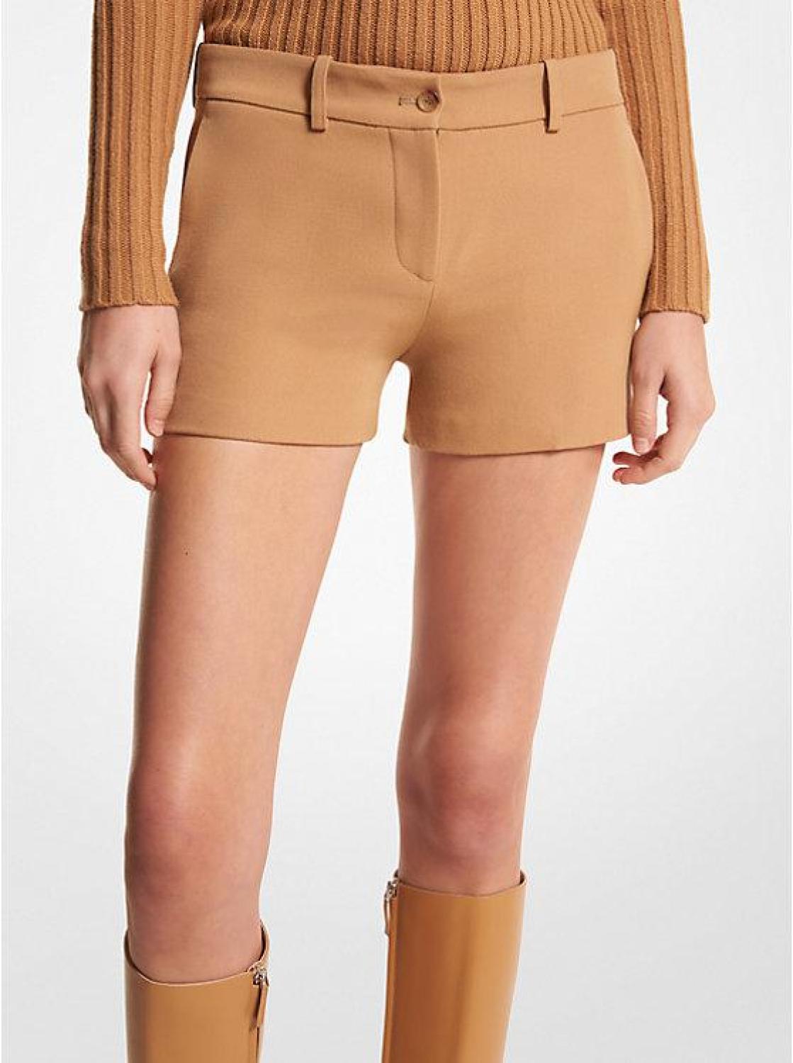 Samantha Wool Gabardine Shorts