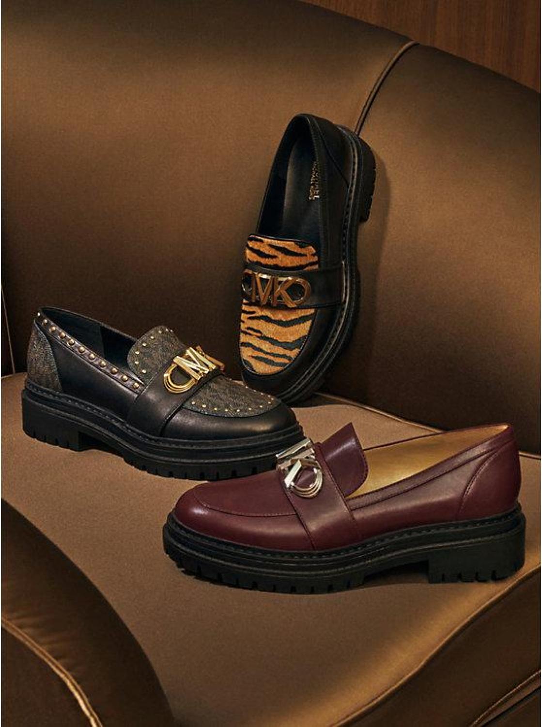 Parker Studded Leather and Logo Loafer