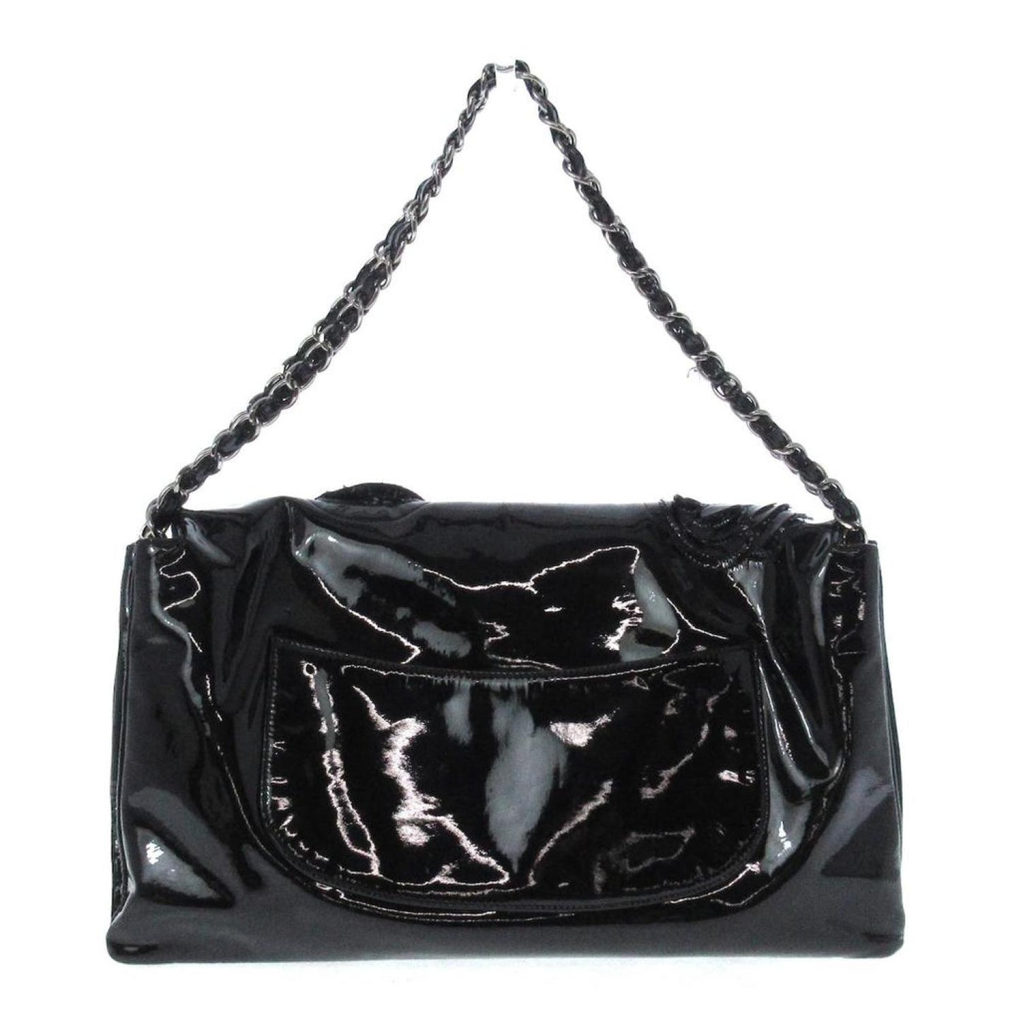 Chanel Camellia  Patent Leather Shoulder Bag (Pre-Owned)