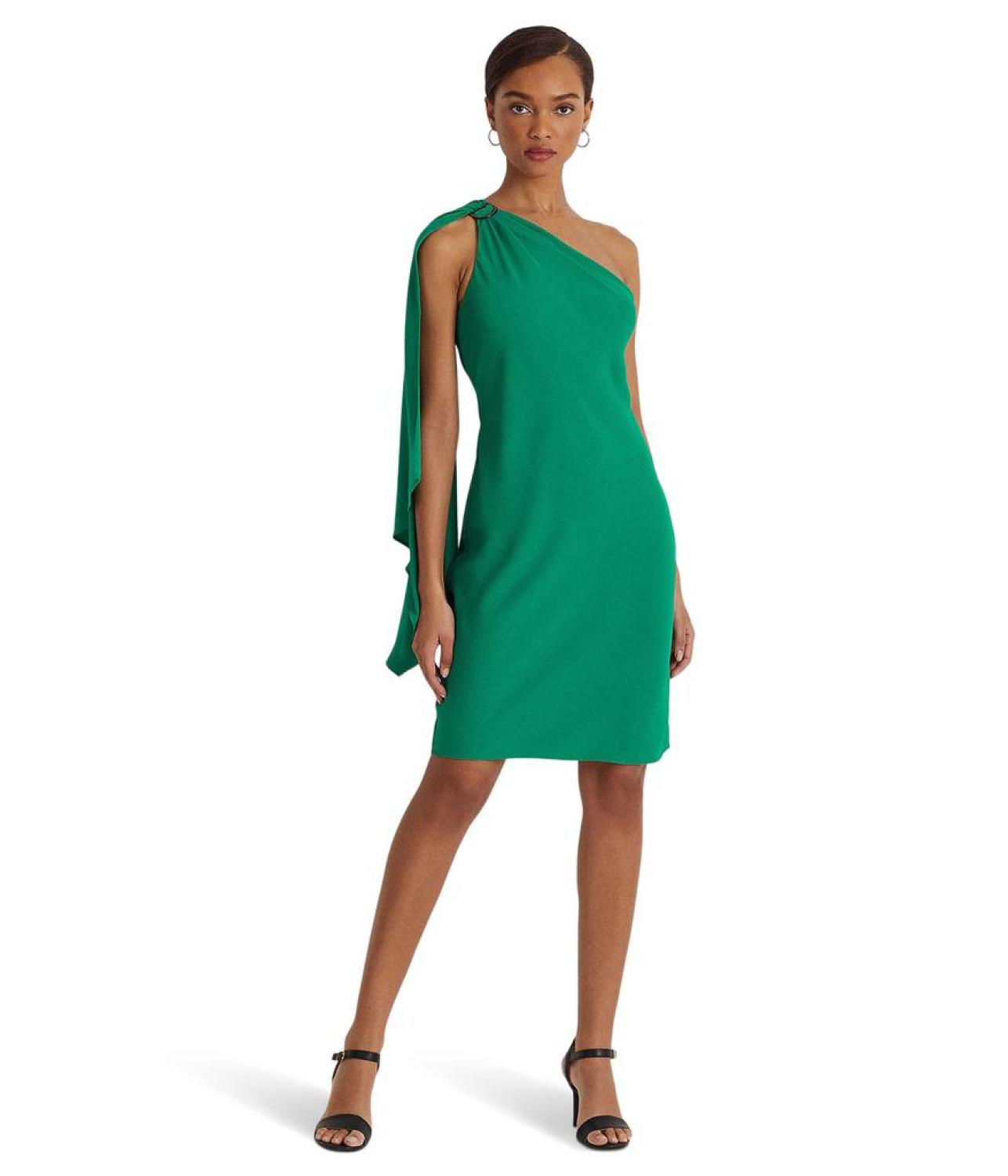 Georgette One-Shoulder Cocktail Dress