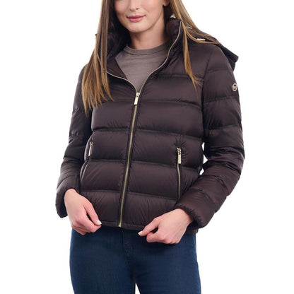 Women's Hooded Packable Bomber Puffer Coat