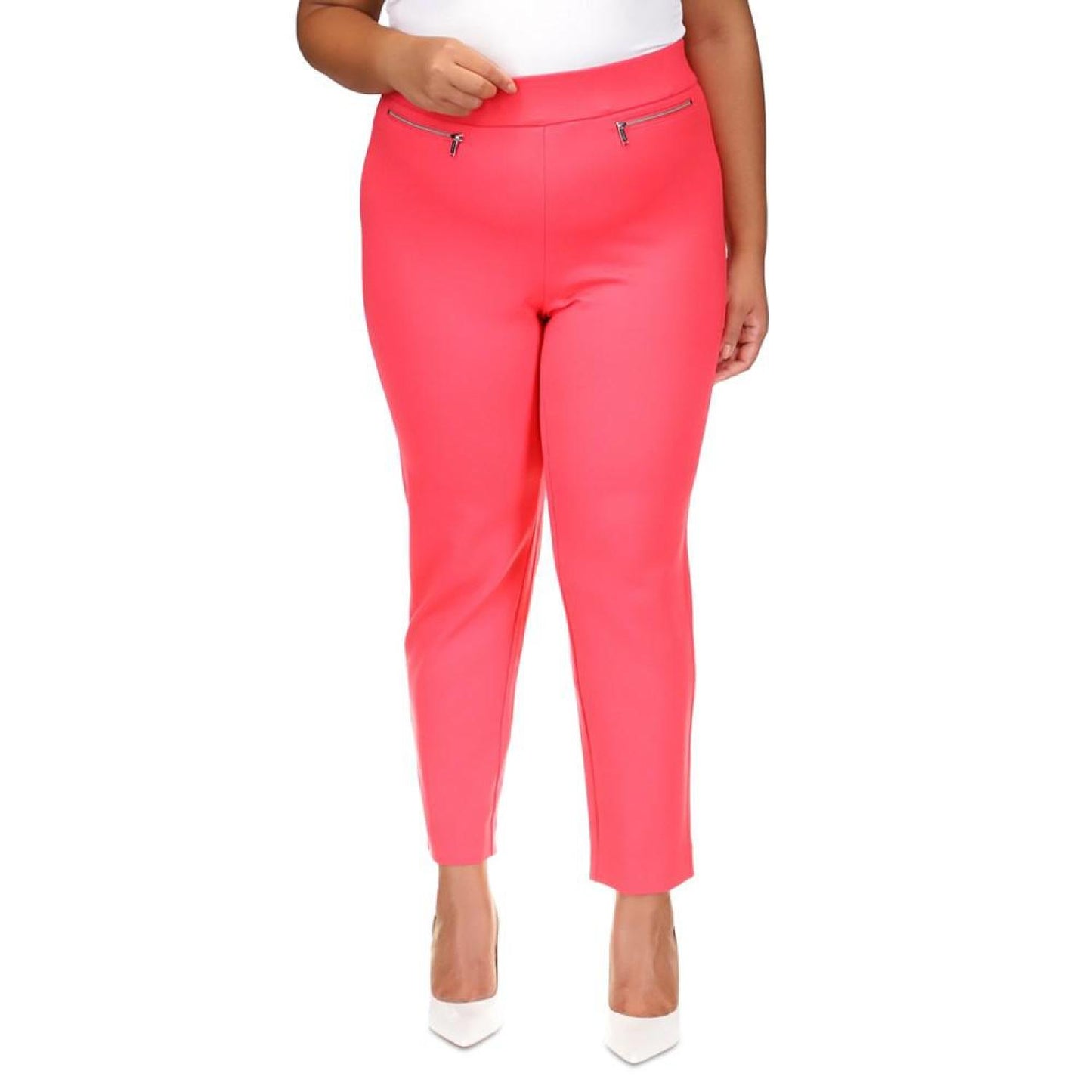 Plus Size High-Rise Pull-On Pants