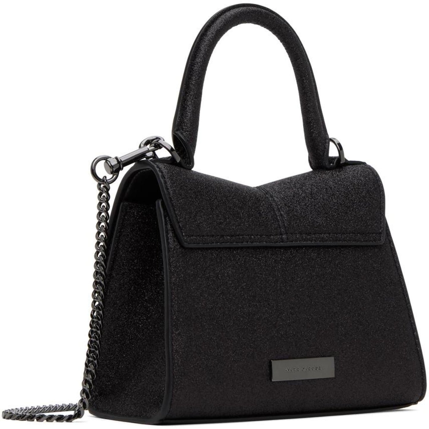 Black 'The Galactic Glitter St. Marc Mini' Top Handle Bag