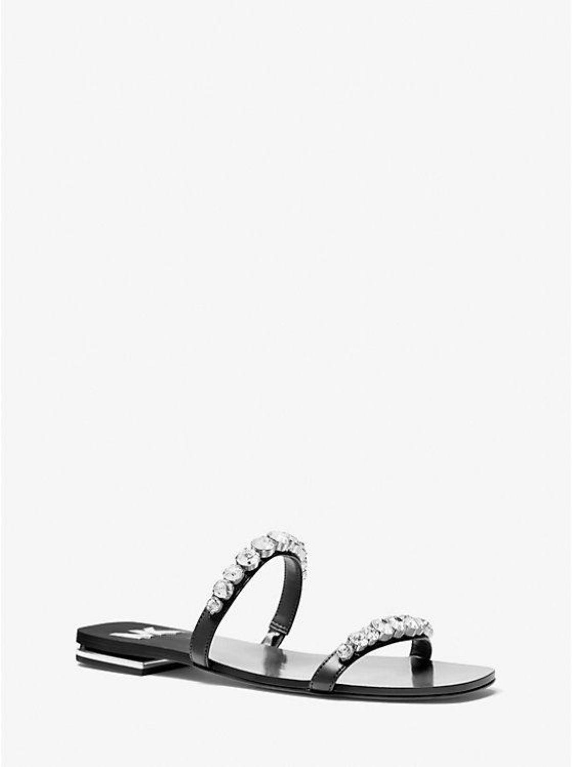 Jessa Embellished Faux Leather Sandal