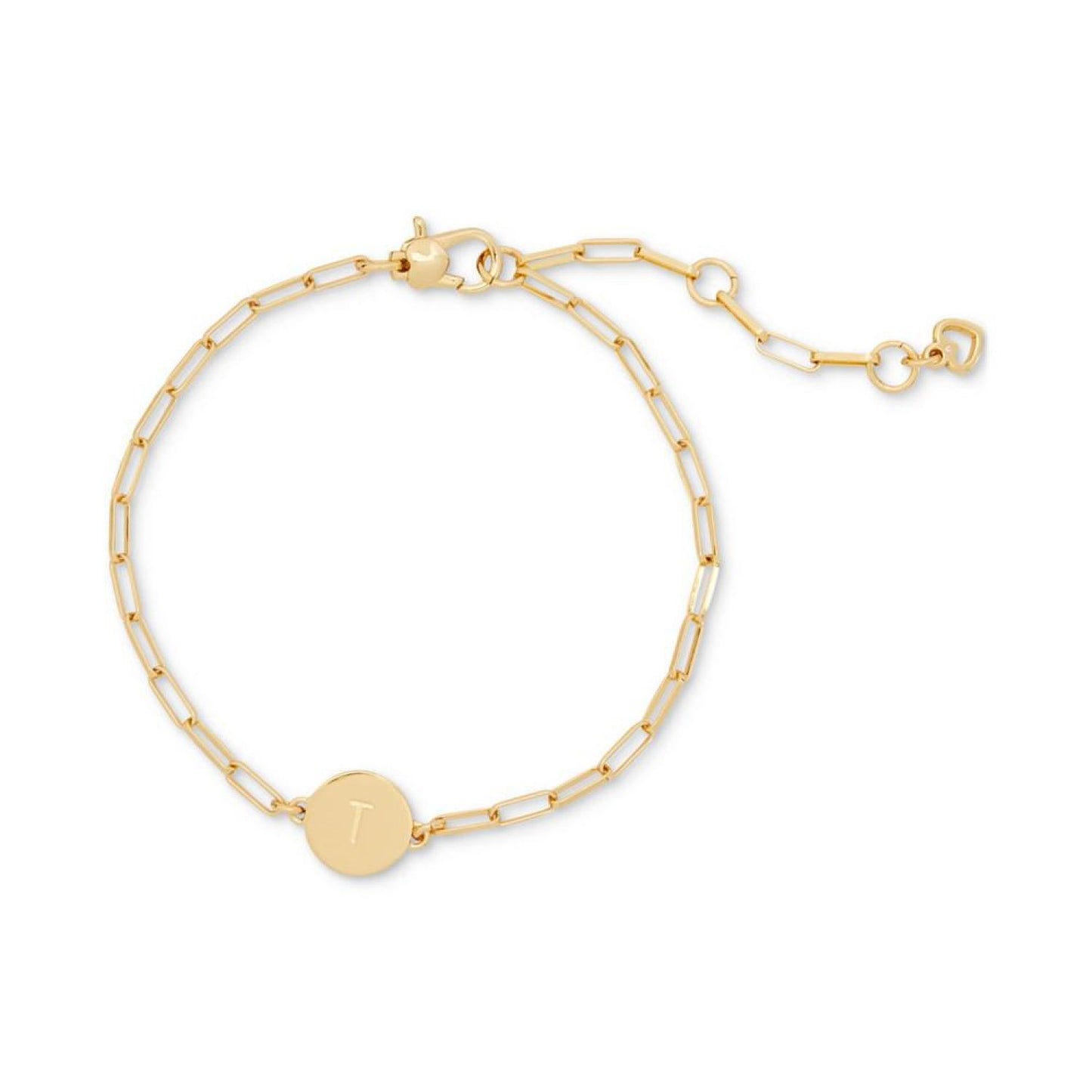 Gold-Tone Initial A Chain Link Bracelet