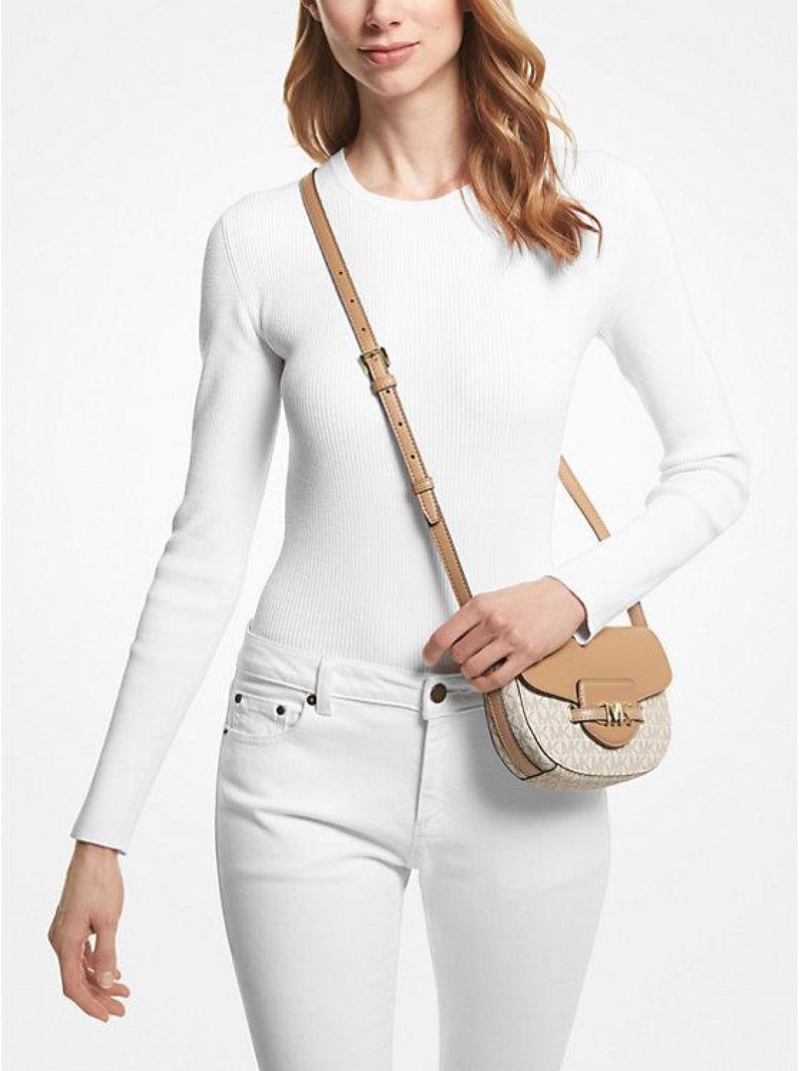 Reed Small Logo and Leather Crossbody Bag