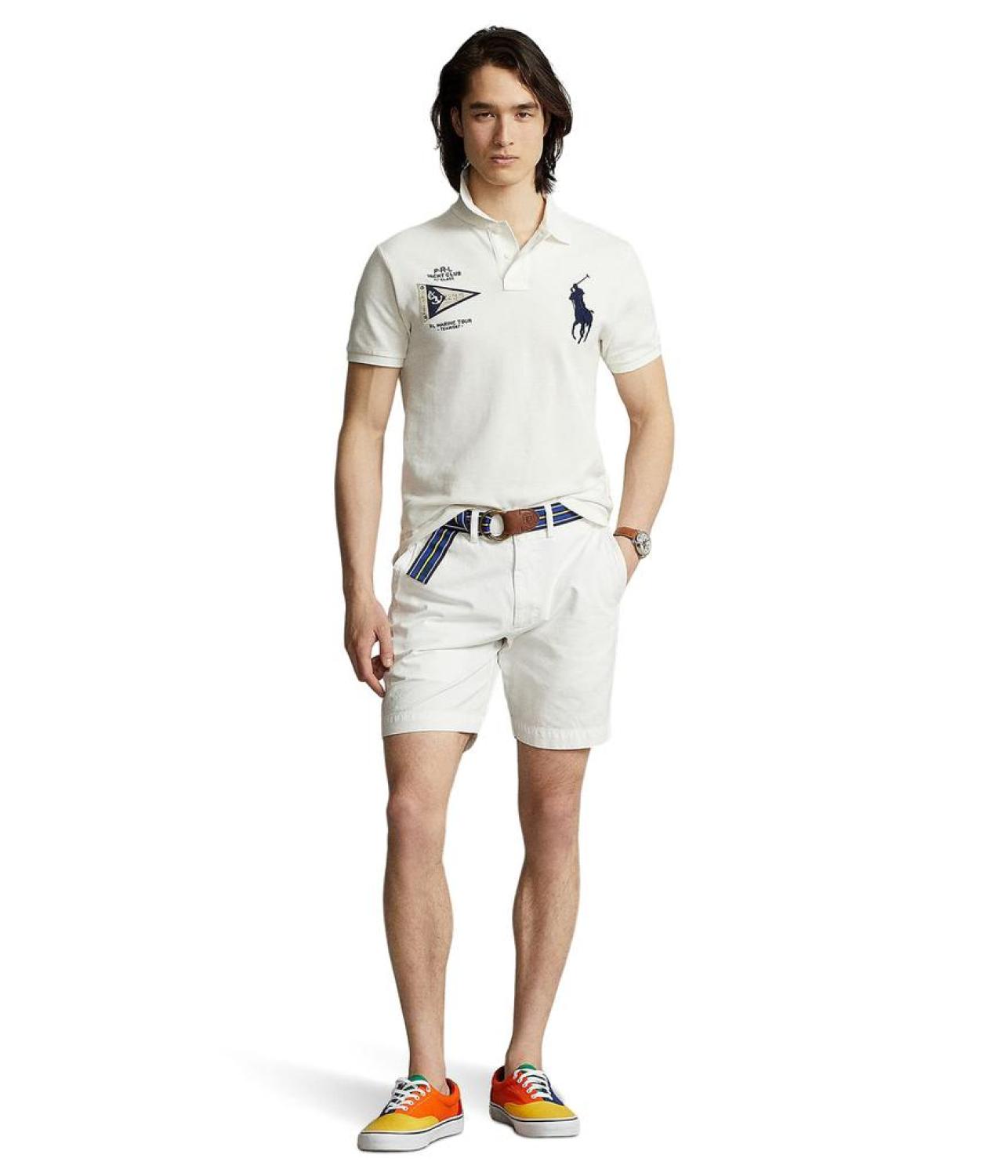 Custom Slim Fit Big Pony Mesh Polo Shirt