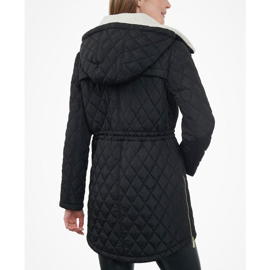 Women's Faux-Fur-Collar Quilted Coat