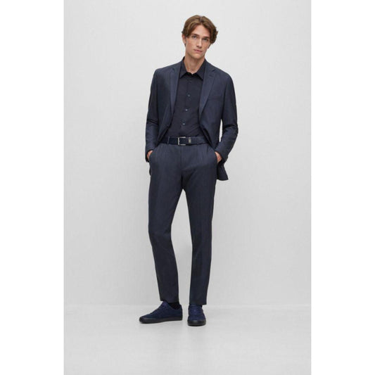 Slim-fit suit in a performance-stretch wool blend