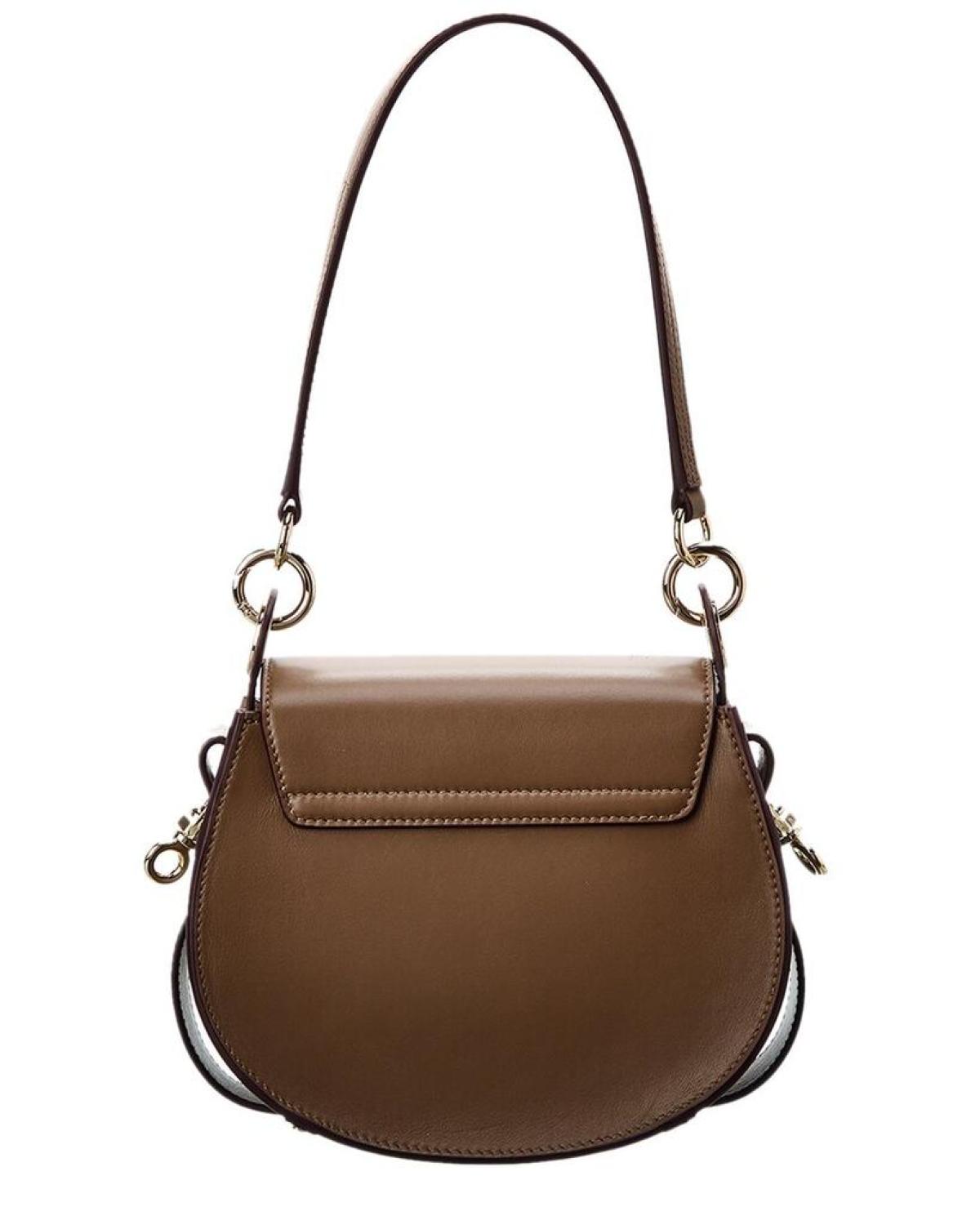 Chloé Tess Small Leather & Suede Shoulder Bag