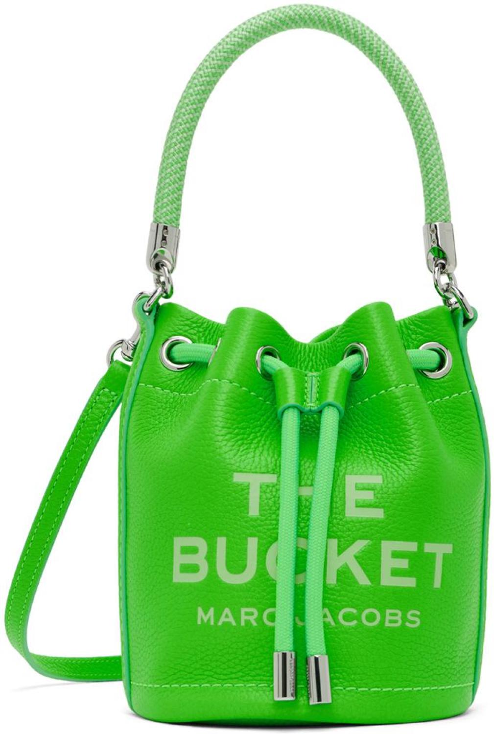 Green 'The Leather Mini Bucket' Bag