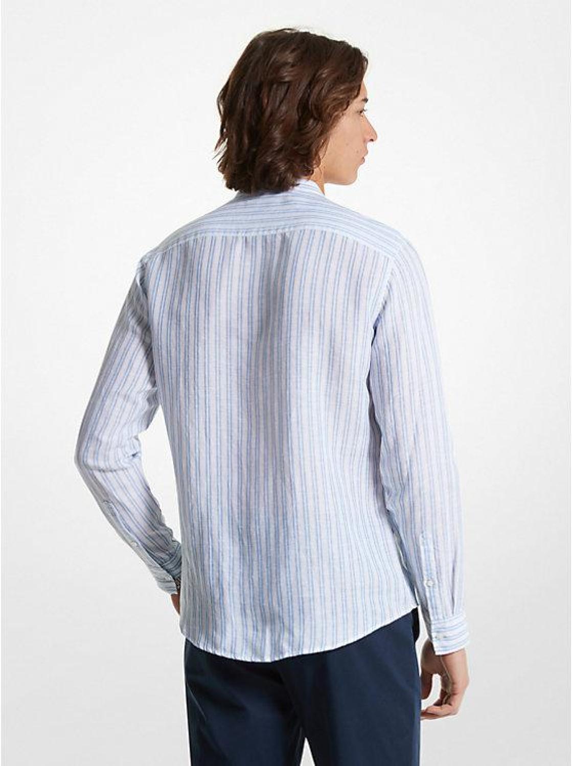 Striped Linen Blend Shirt