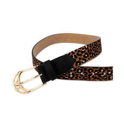 Women's Cheetah-Print Haircalf Belt