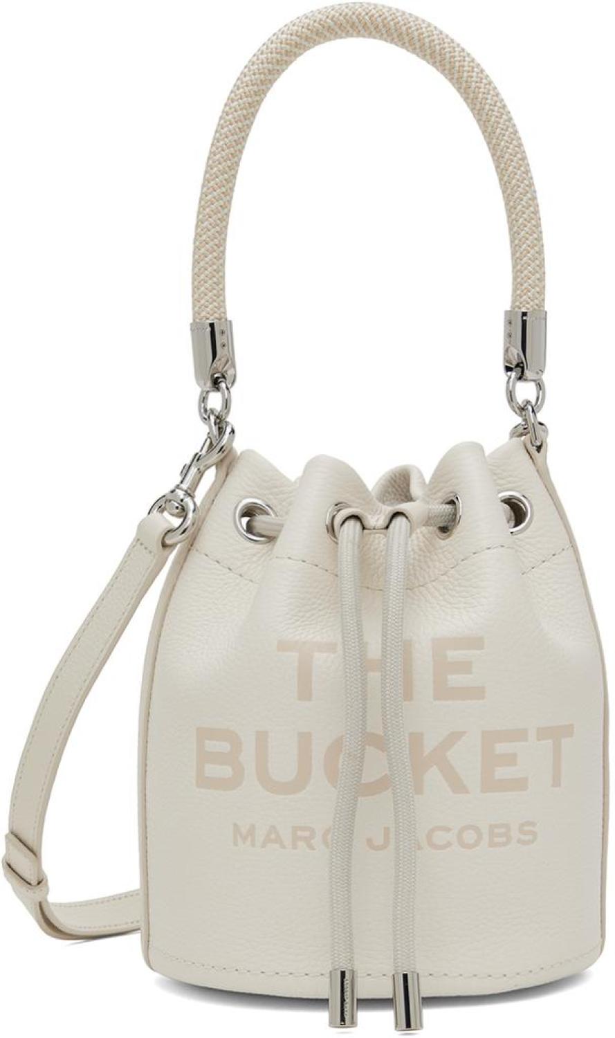 White 'The Leather Bucket' Bag