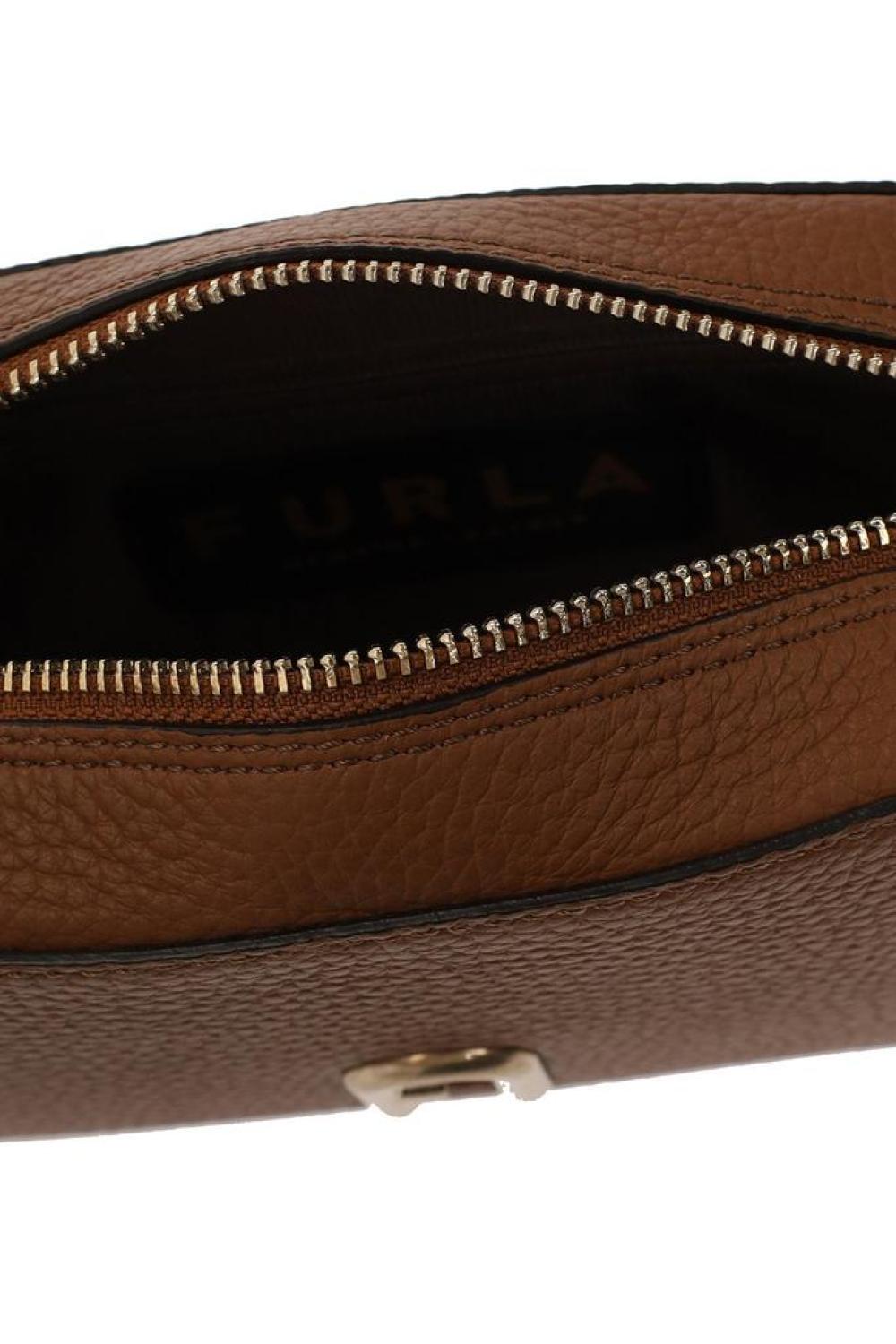 Furla Logo-Plaque Zipped Mini Crossbody Bag