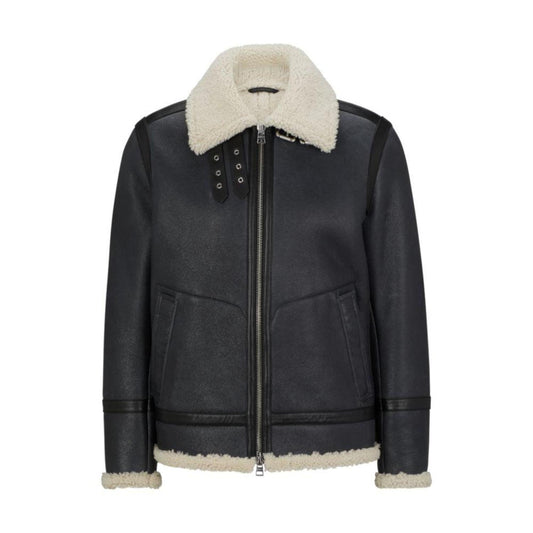 Regular-fit flight jacket in lamb shearling