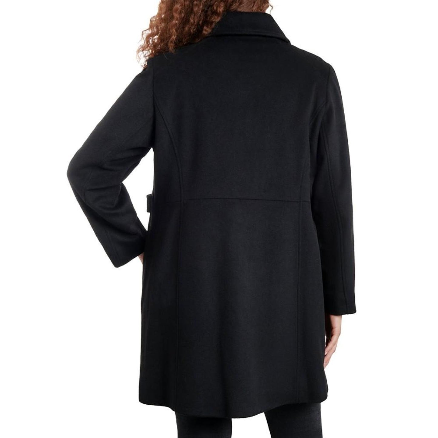 Women's Plus Size Club-Collar Zip-Front Coat