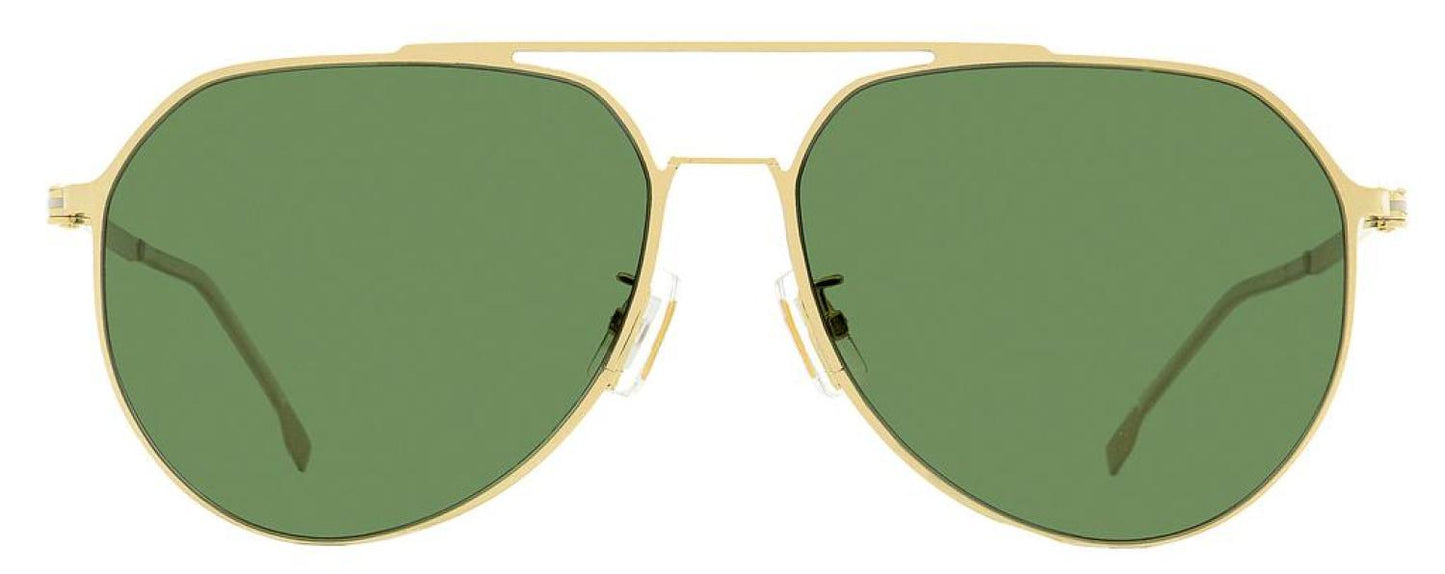 Hugo Boss Men's Pilot Sunglasses B1404FSK J5GQT Gold 61mm