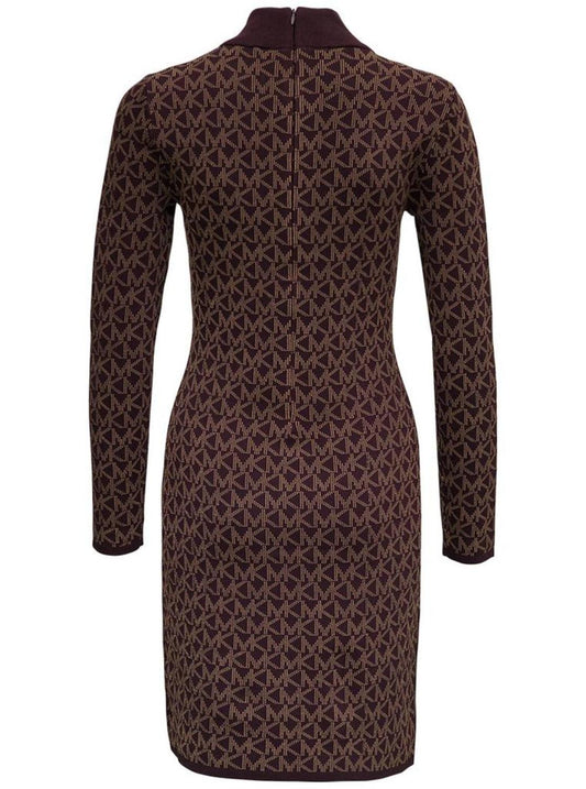 Michael Kors MKGO Logo Jacquard Knitted Mini Dress