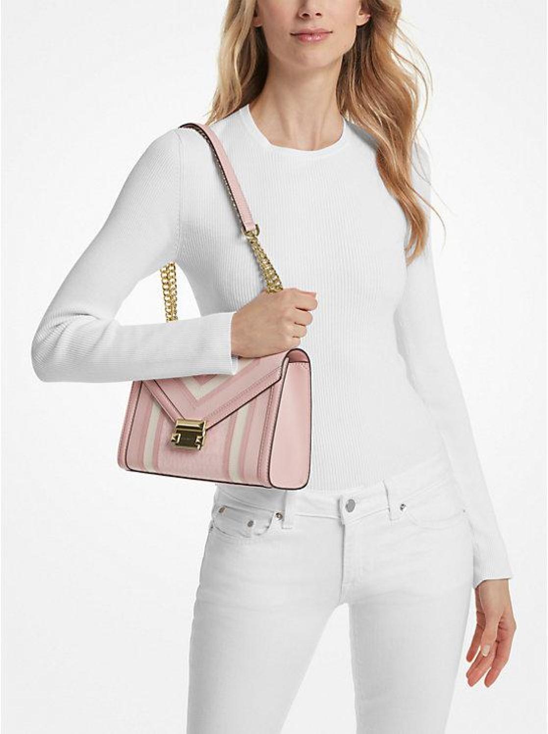 Whitney Medium Color-Block and Signature Logo Shoulder Bag