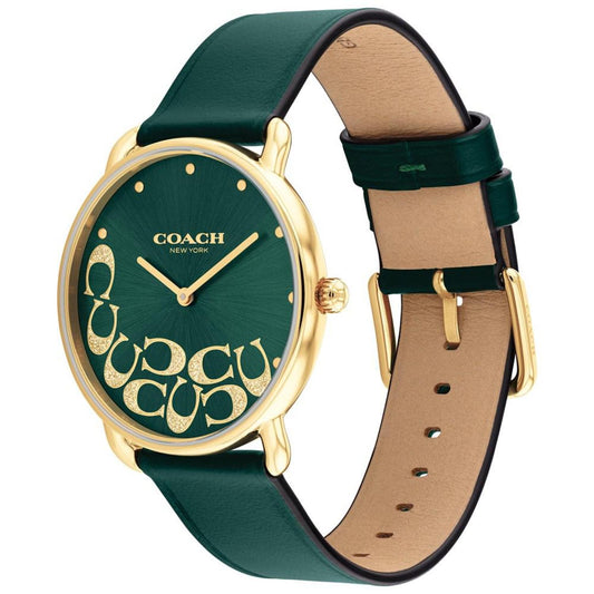 Women's Elliot Green Leather Watch 36mm