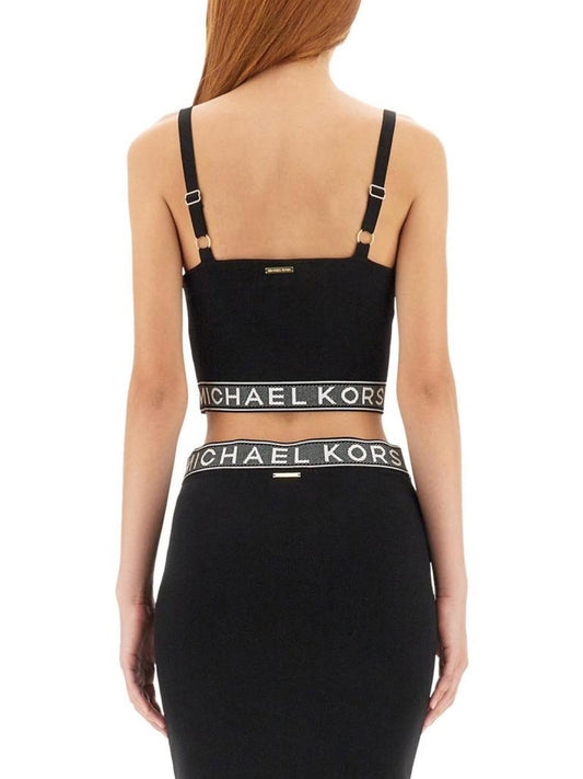 Michael Michael Kors Logo Waistband Sleeveless Top