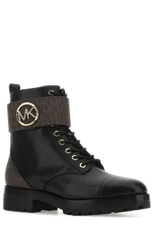 Michael Michael Kors Logo Plaque Combat Boots