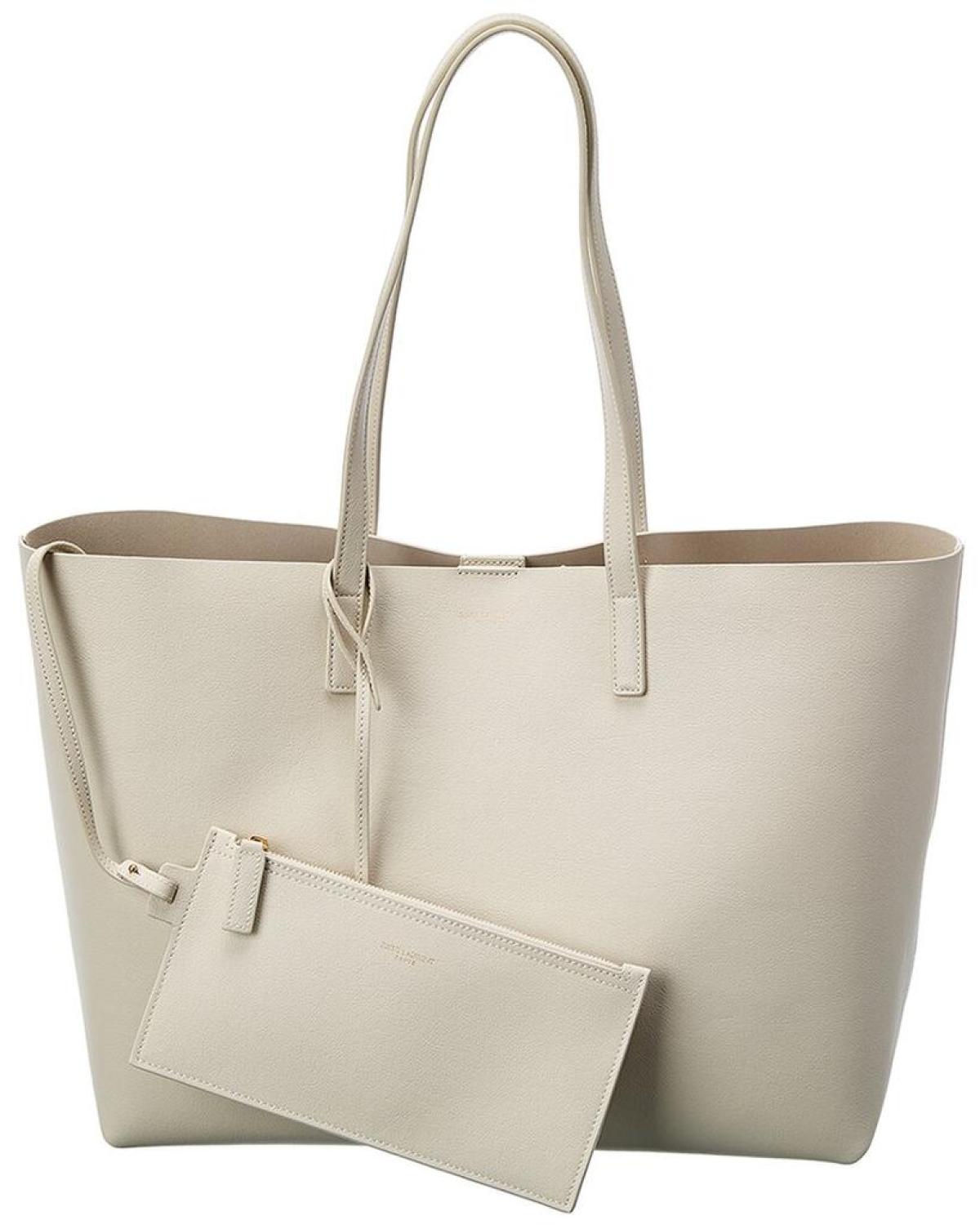 Saint Laurent E/W Leather Shopper Tote