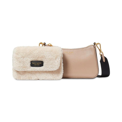 Double Up Faux Shearling Crossbody