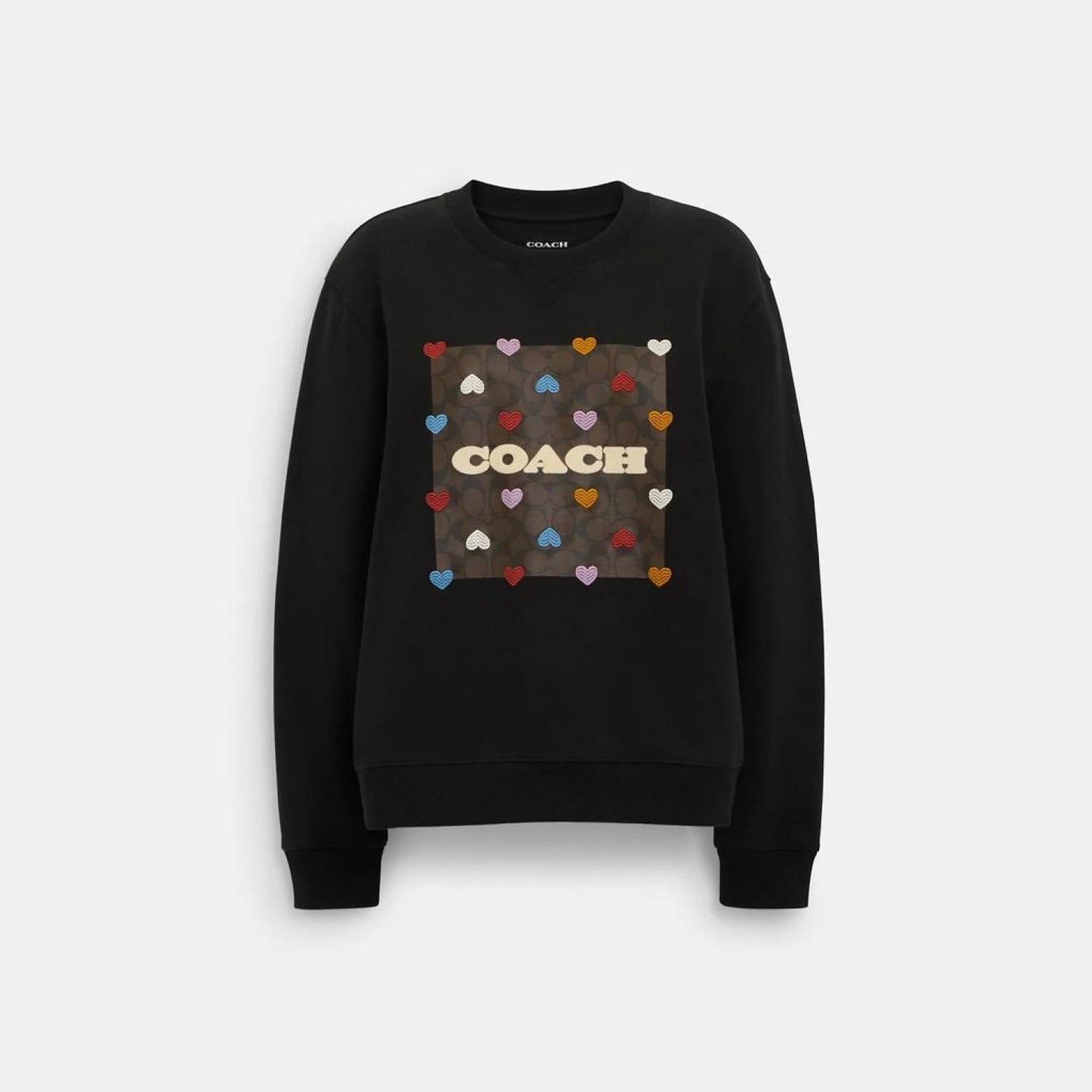 Coach Outlet Rainbow Heart Signature Crewneck