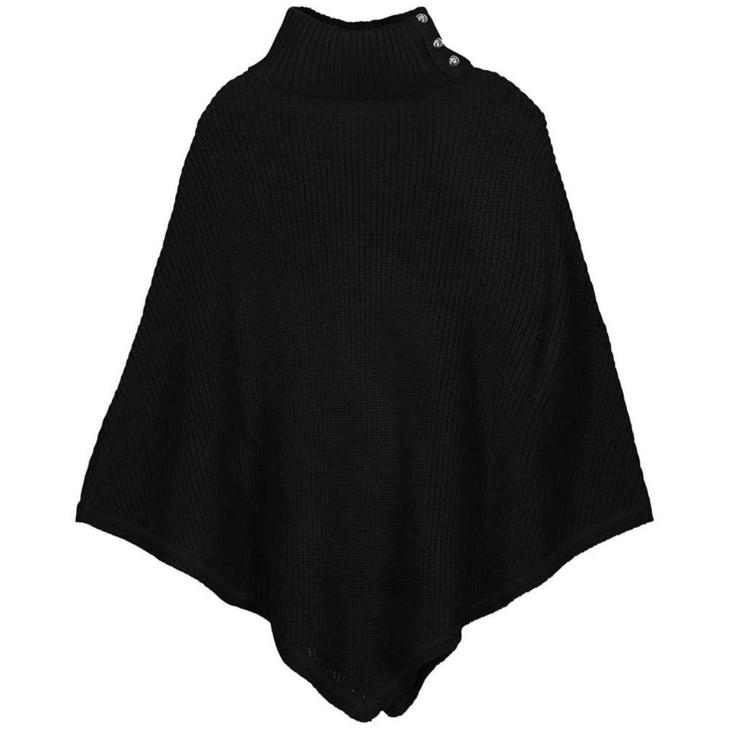 Turtleneck Shaker Stitch Poncho