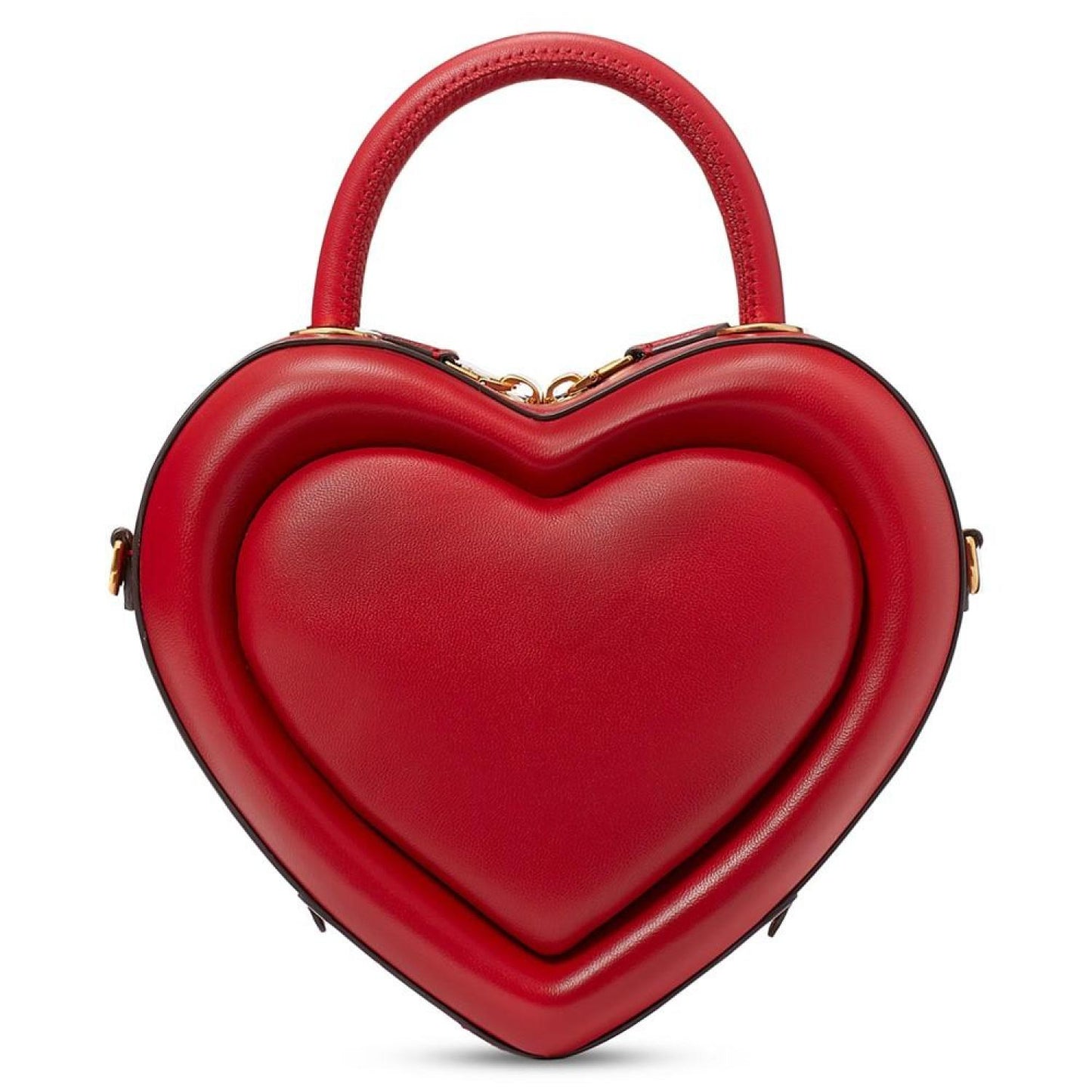 Pitter Patter Smooth Leather 3D Heart Crossbody