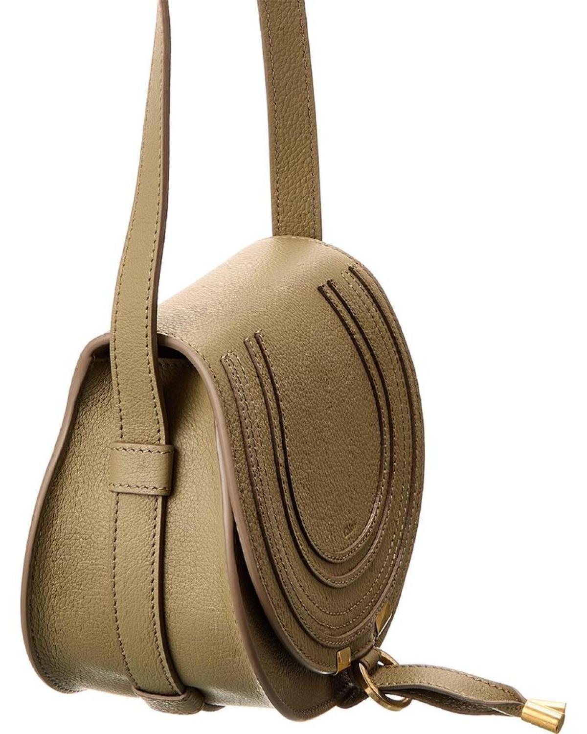 Chloé Marcie Small Leather Saddle Bag