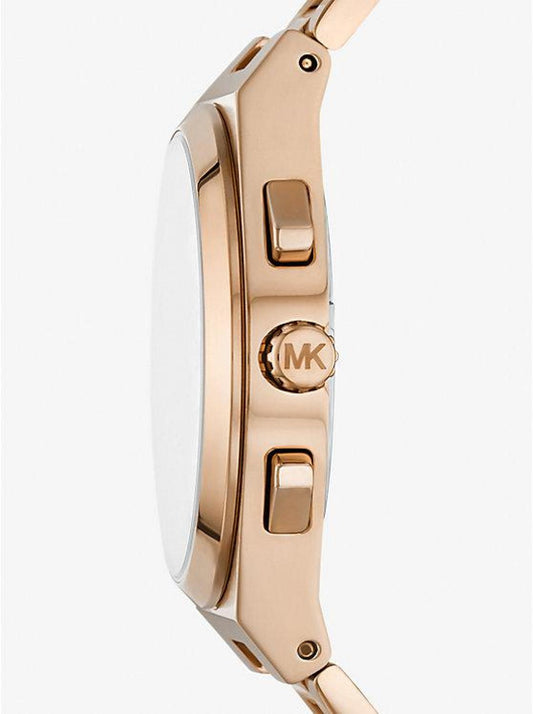 Oversized Lennox Beige Gold-Tone Watch