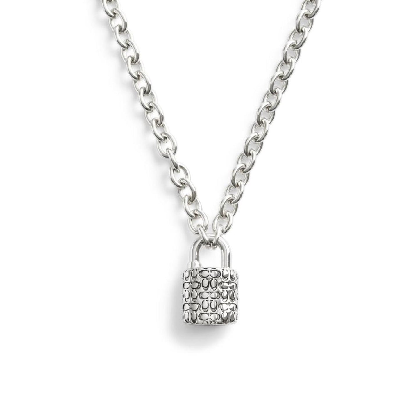 Signature Quilted Padlock Pendant Necklace