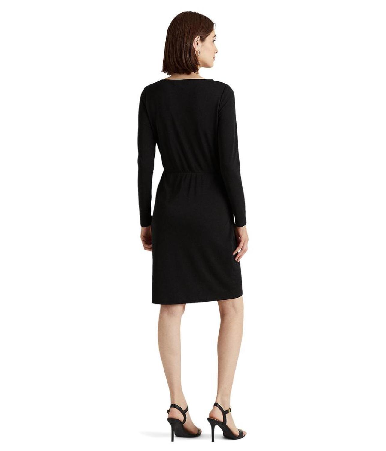 Buckle-Trim Stretch Jersey Dress