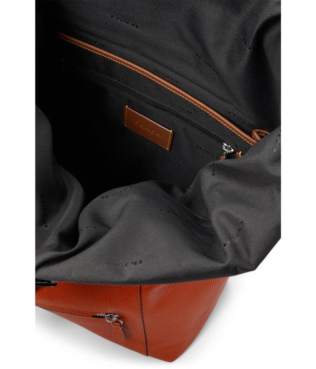 Beck Roll Top Backpack in Pebble Leather