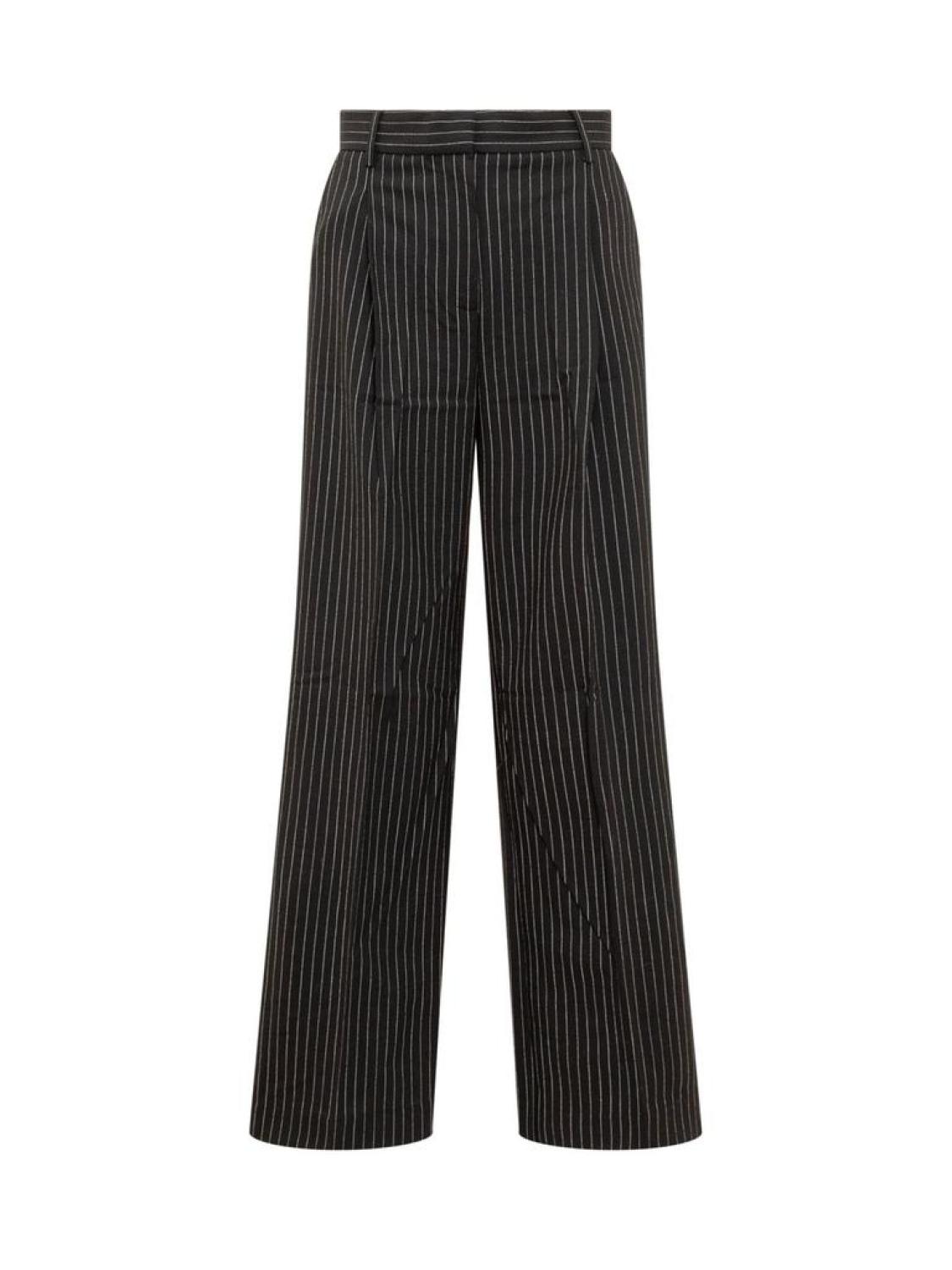 Michael Michael Kors Pinstriped Stretch Flannel Wide-Leg Pants