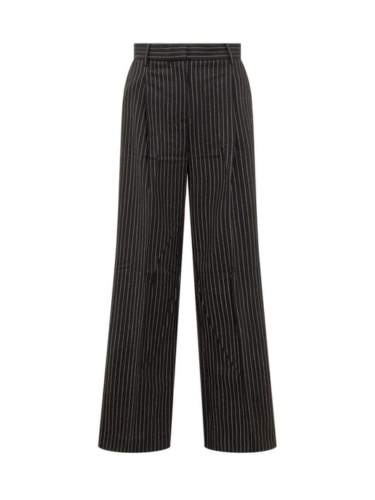 Michael Michael Kors Pinstriped Stretch Flannel Wide-Leg Pants