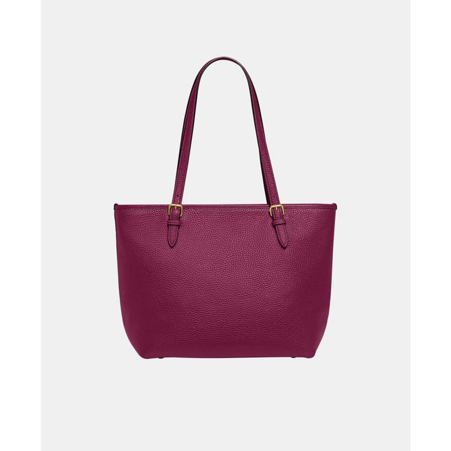 Polished Pebble Leather Taylor Tote with C Dangle Charm