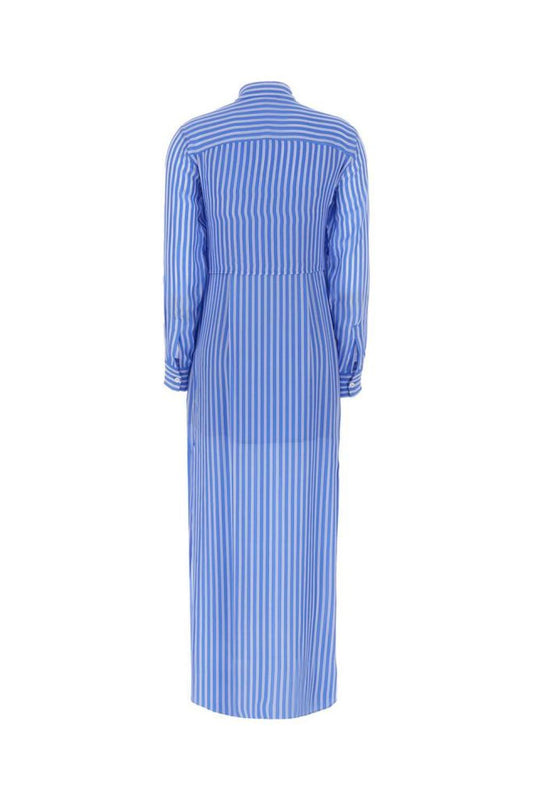 Michael Michael Kors Striped Georgette Tie-Front Shirt Dress