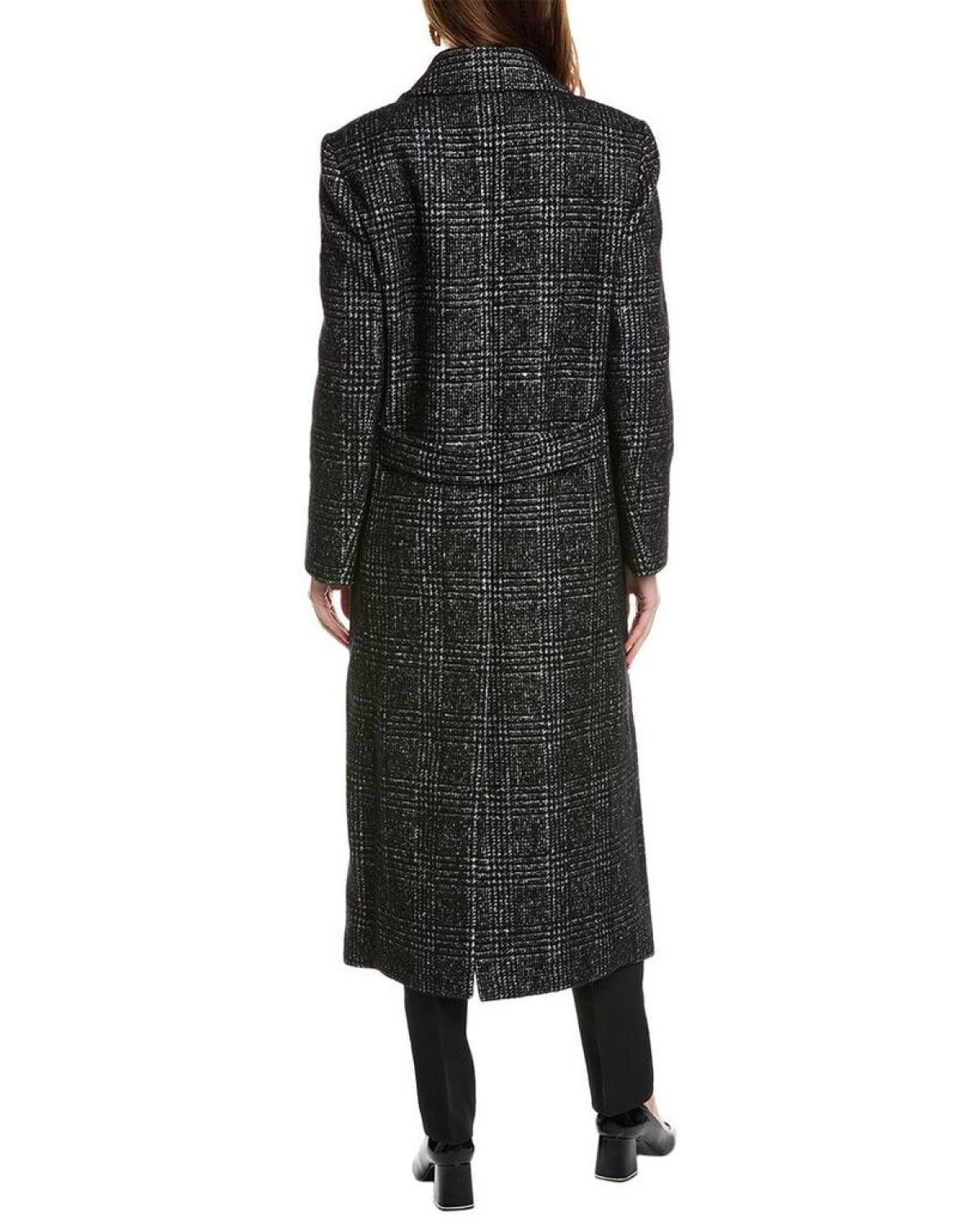 Michael Kors Collection Officer Wool, Silk, Alpaca, & Mohair-Blend Coat